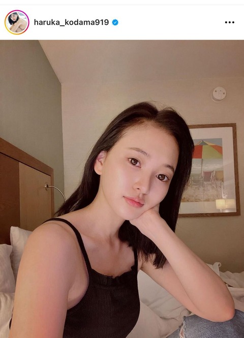 【元HKT48】兒玉遥(26)、美肌ナチュラルなおやすみショット公開!