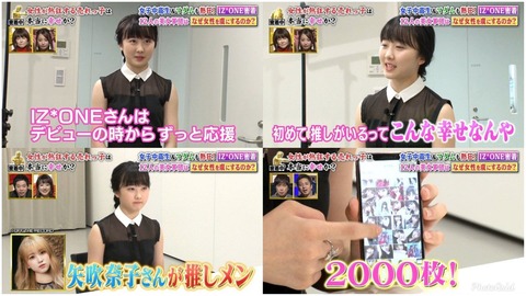 【朗報】本田望結さん、矢吹奈子の写真を2000枚収集するガチオタ【IZ*ONE】