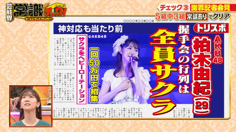 【AKB48】柏木由紀が謝罪会見!握手会の行列は全員サクラだった…【トリニク】
