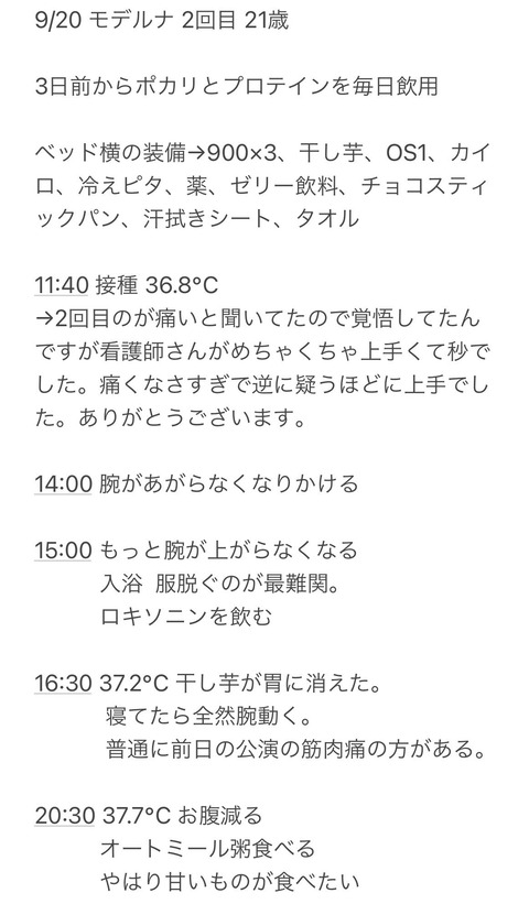 【HKT48】豊永阿紀さんによるモデルナワクチン2回目の副反応レポをご覧ください