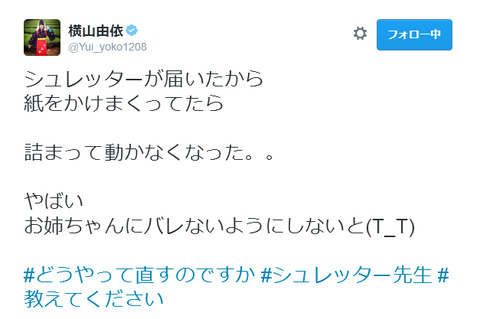 【悲報】ゆいはん、届いたシュレッダーを即効ぶっ壊すwww【AKB48・横山由依】