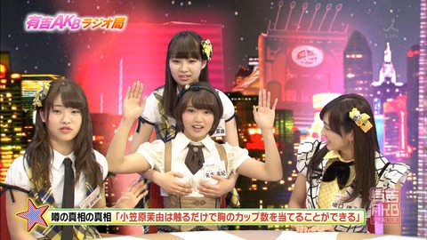 【朗報】まーちゅん乳揉みすぎ問題【AKB48・小笠原茉由】