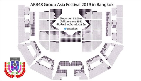 【悲報】今月タイで開催のAKB48Gフェスが超ガラガラの危機・・・