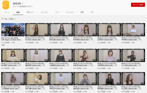 【悲報】SKE48のYouTubeチャンネルの推定収益額が新YNN以下だった・・・
