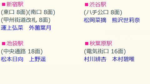 AKB48が何もしない間にHKT48が首都圏の駅に進出!!!