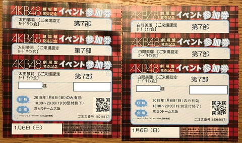 【AKB48G】個別握手会、みんな1日で握手券何枚くらい買ってる?