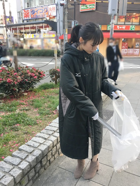 【NMB48】横野すみれ「難波お掃除してきました！ゴミたくさん、かなしい」