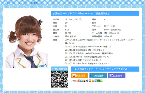 宮澤佐江ってSKE48とSNH48を兼任しているけど、上海では何か活動をしているの?