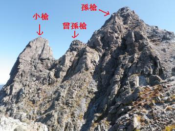 初秋の北ア縦走２日目その２ 西鎌尾根 ちかりの軟弱山旅