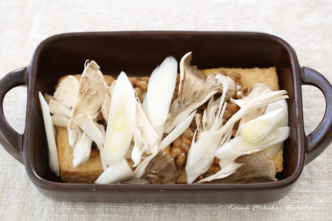 低糖質 ボリュームレシピ 厚揚げと舞茸の納豆チーズ焼き 旧 おいしい毎日しあわせごはん