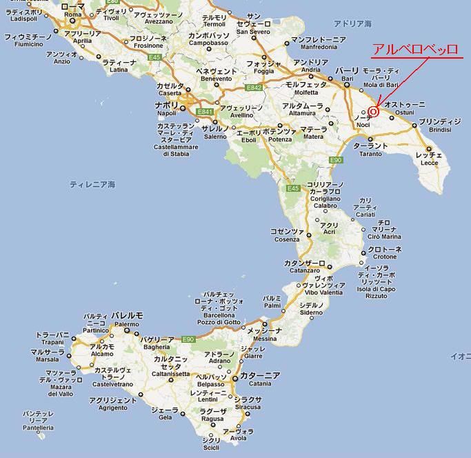 図1 南イタリアの地図