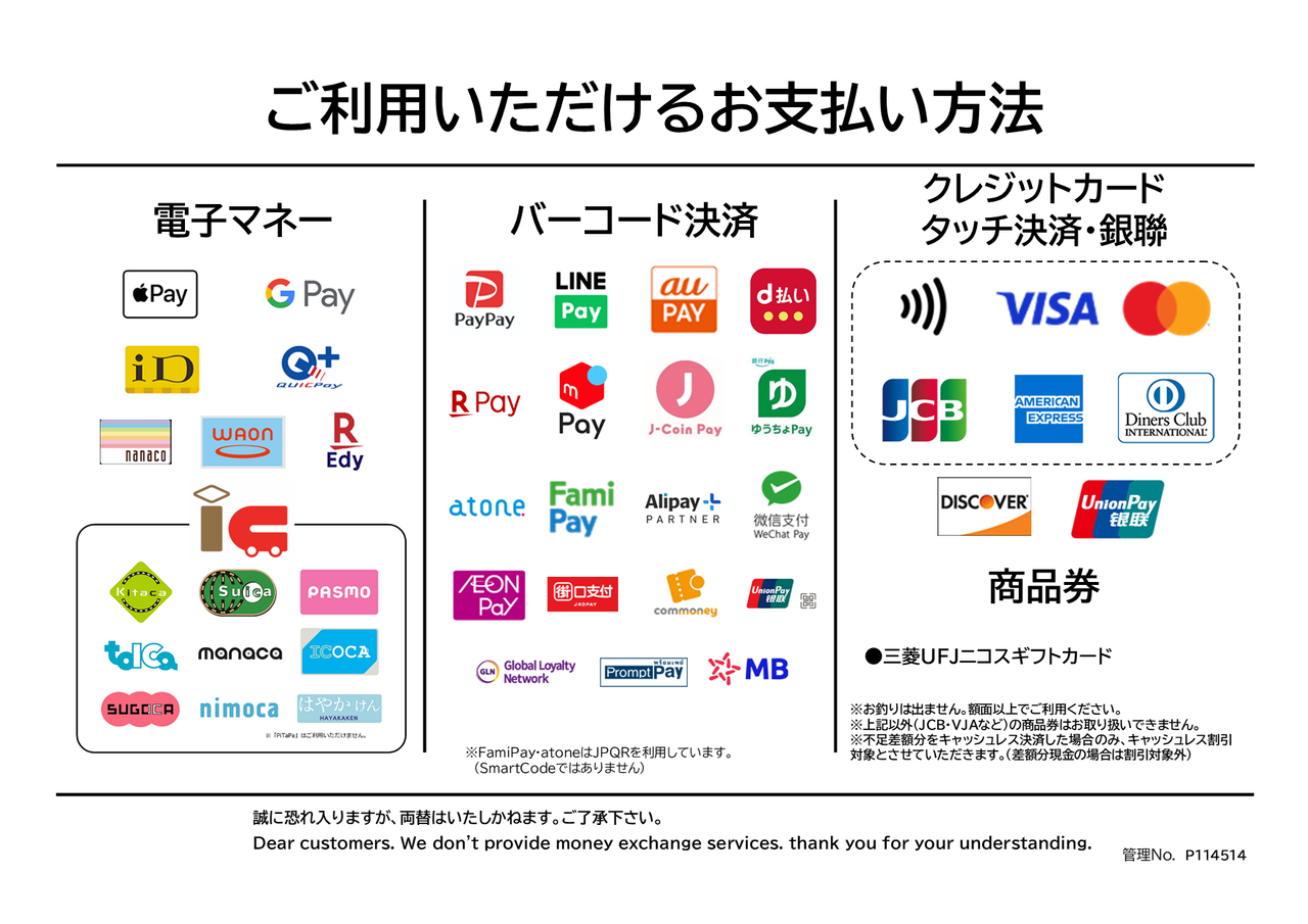 2024年1月版】弊サークルでご利用いただけるキャッシュレス決済 : POS・CCT Lab.