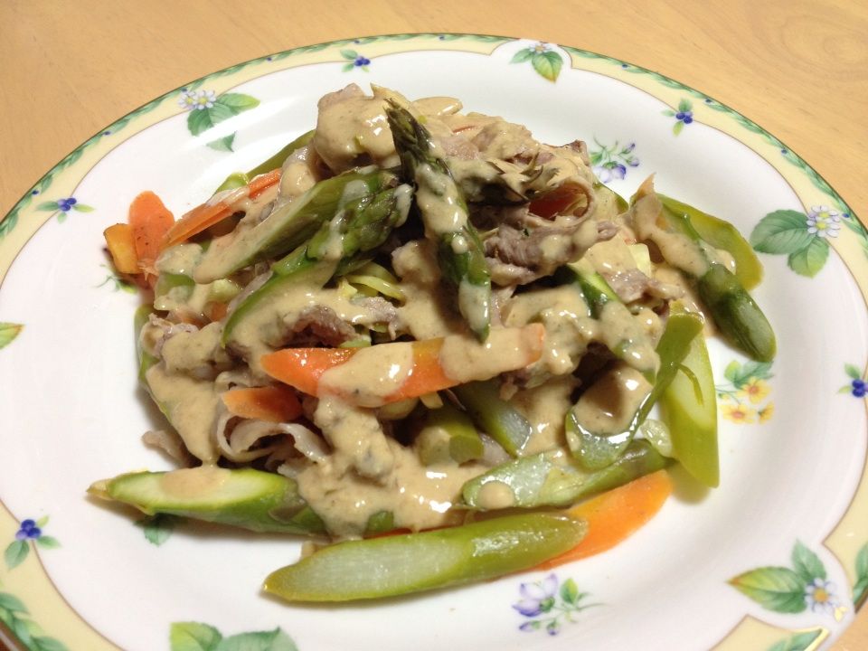 まろやか万能ごまだれで温野菜 ちまるん のほほんな日々