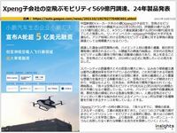 Xpeng子会社の空飛ぶモビリティ569億円調達、24年製品発表