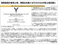 東風嵐図が香港上場、東風社名無くなりVOYAHが新上場企業にのキャプチャー