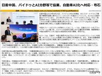日産中国、バイドゥとAI分野等で協業、自動車AI化へ対応・布石のキャプチャー