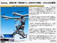 Xpeng、空飛ぶ車「旅航者T1」北京MSで発表、LUX1台分価格のキャプチャー
