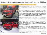 北京MSで脚光、BaiduのApollo、AIとコネクテッド、自動化へのキャプチャー