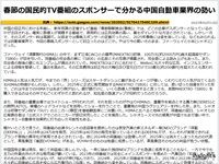 春節の国民的TV番組のスポンサーで分かる中国自動車業界の勢いのキャプチャー