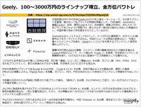 Geely、100~3000万円のラインナップ確立、全方位パワトレのキャプチャー
