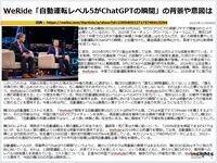 WeRide「自動運転レベル5がChatGPTの瞬間」の背景や意図はのキャプチャー