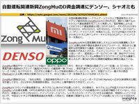 自動運転関連新興ZongMuのD資金調達にデンソー、シャオミものキャプチャー
