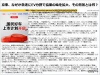 京東、なぜか急速にEV分野で協業の輪を拡大、その背景とは何?のキャプチャー