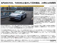 北汽ARCFOX、TURINGと協力して日本進出、24年にαSを発売のキャプチャー