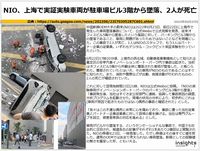 NIO、上海で実証実験車両が駐車場ビル3階から墜落、2人が死亡のキャプチャー