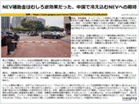 NEV補助金はむしろ逆効果だった、中国で冷え込むNEVへの期待のキャプチャー