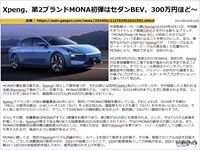 Xpeng、第2ブランドMONA初弾はセダンBEV、300万円ほど～のキャプチャー