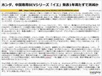 ホンダ、中国専用BEVシリーズ「イエ」発表1年満たずで消滅かのキャプチャー