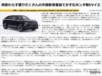 相変わらず盛りだくさんの中国新車登録でかすむホンダ新EVイエのキャプチャー