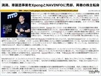 滴滴、車製造事業をXpengとNAVINFOに売却、両者の株主転身のキャプチャー