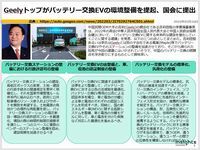 Geelyトップがバッテリー交換EVの環境整備を提起、国会に提出のキャプチャー