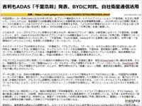 吉利もADAS「千里浩瀚」発表、BYDに対抗、自社衛星通信活用のキャプチャー