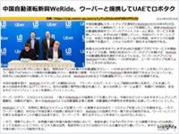 中国自動運転新興WeRide、ウーバーと提携してUAEでロボタクのキャプチャー