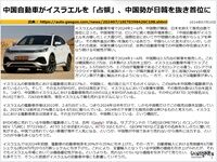 中国自動車がイスラエルを「占領」、中国勢が日韓を抜き首位にのキャプチャー