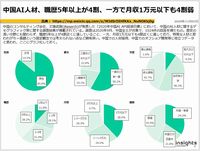 中国AI人材、職歴5年以上が4割、一方で月収1万元以下も4割弱のキャプチャー