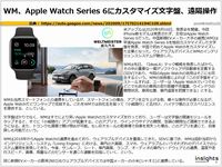 WM、Apple Watch Series 6にカスタマイズ文字盤、遠隔操作のキャプチャー