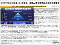 iFLYTEKが自動車+AIを描く、生成AIを音響含め大胆に活用するのキャプチャー