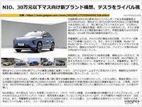 NIO、30万元以下マス向け新ブランド構想、テスラをライバル視のキャプチャー