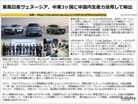 東風日産ヴェヌーシア、中東3ヶ国に中国内生産力活用して輸出のキャプチャー