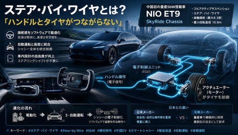 ステア・バイ・ワイヤとは？「ハンドルとタイヤがつながらない」のキャプチャー
