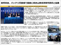 吉利科技、バッテリ交換場で重慶に続き山東省済南市政府と協業のキャプチャー