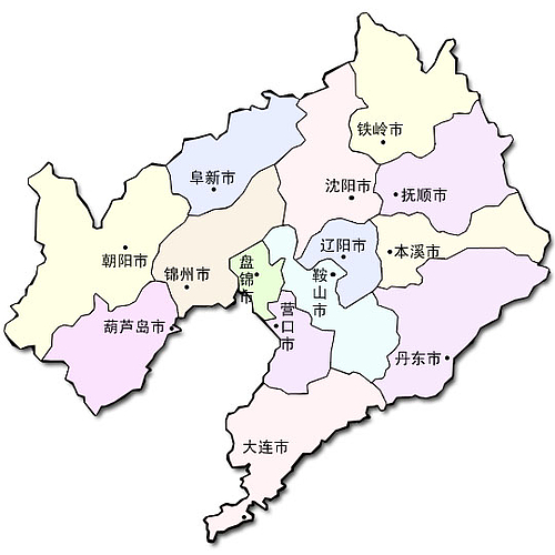 中国地図大全 遼寧省地図