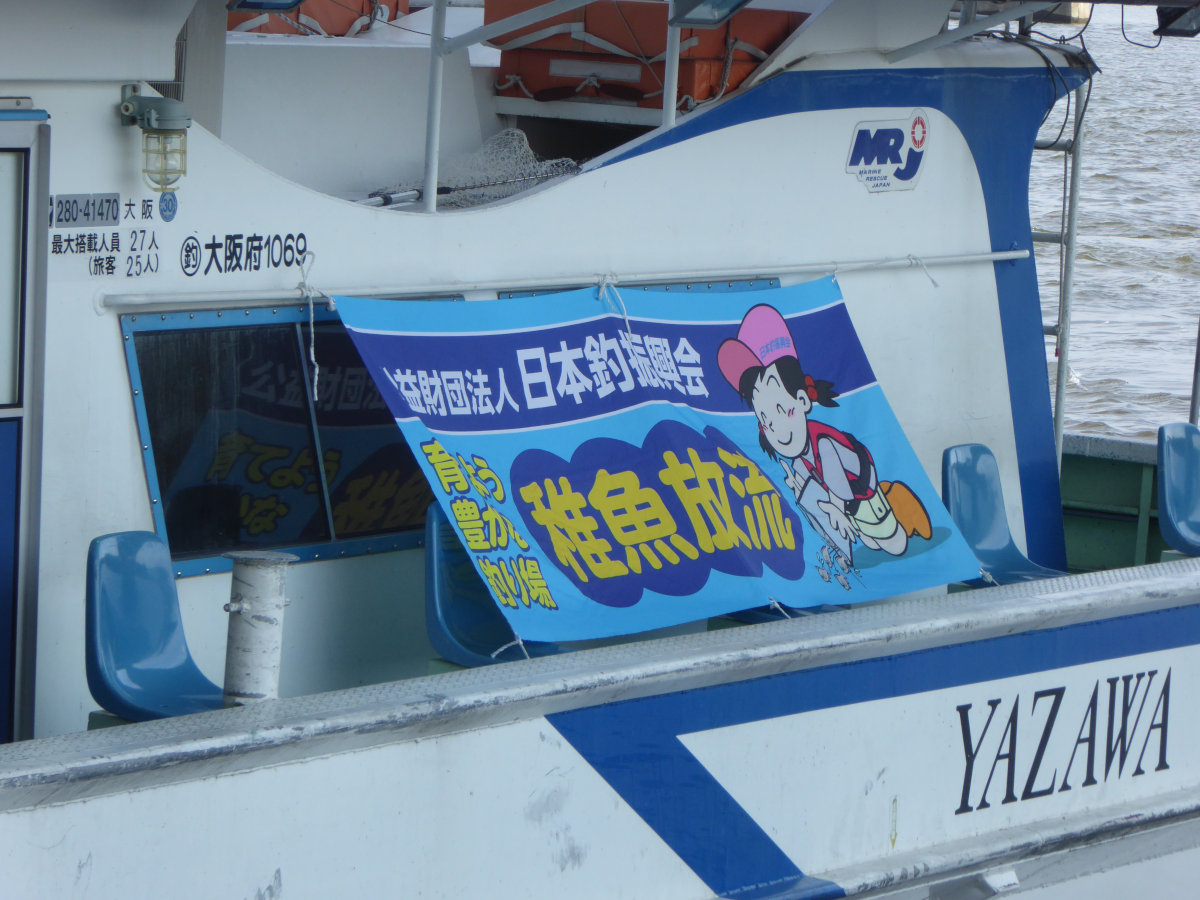 大阪湾チヌ稚魚放流 茅渟関西連合 大阪湾チヌ稚魚放流 茅渟関西連合
