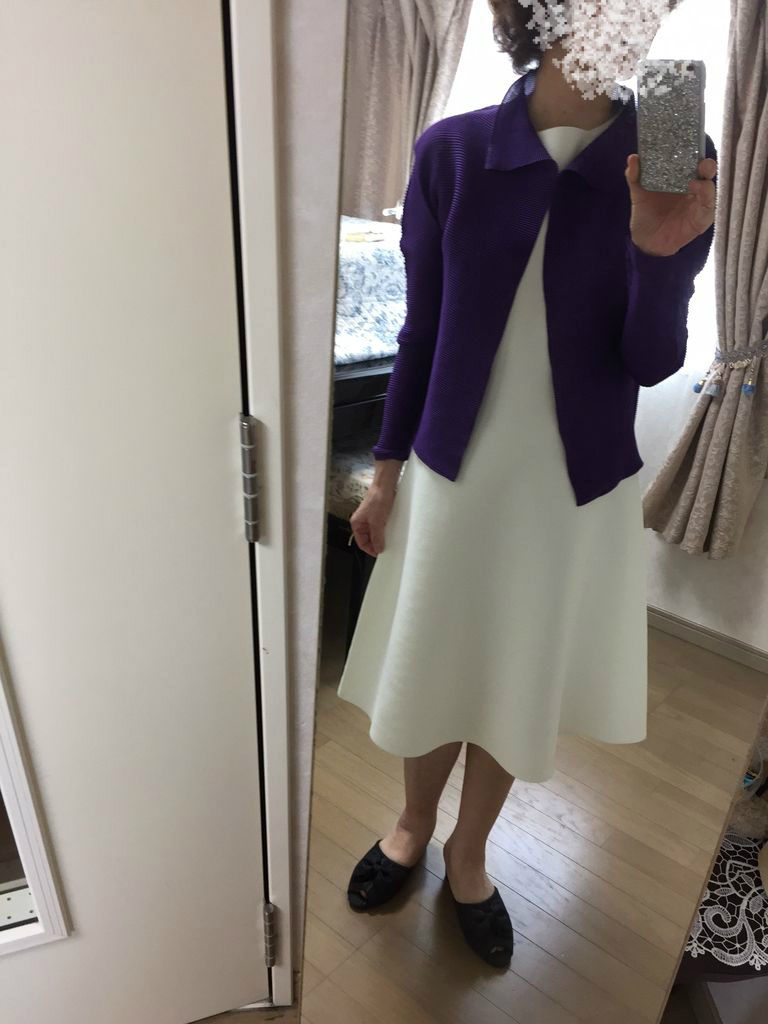 me ISSEY MIYAKE デニム風カリフラワー デザインカーディガン プリーツ