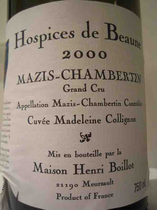 アンリ ボワイヨが仕立てたオスピス ド ボーヌの特級は美味でした Mazis Chambertin Grand Cru Cuvee Madeleine Collignon 00 Par Hospices De Beaune Maison Henri Boillot 心に美味しい食べ物探し アンリ ボワイヨが仕立てたオスピス ド ボーヌの特級は美味でした Mazis Chambertin Grand Cru Cuvee Madeleine Collignon 00 Par Hospices De Beaune Maison Henri Boillot 心に美味しい食べ物探し