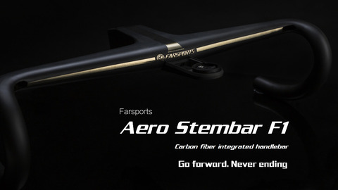Farsports F1 一体型エアロハンドル　幅380mm ステム長100mm FARSPORTS F1X Handlebar
